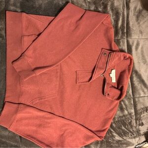Hippie Rose Brick Red Quarter Zip Pullover